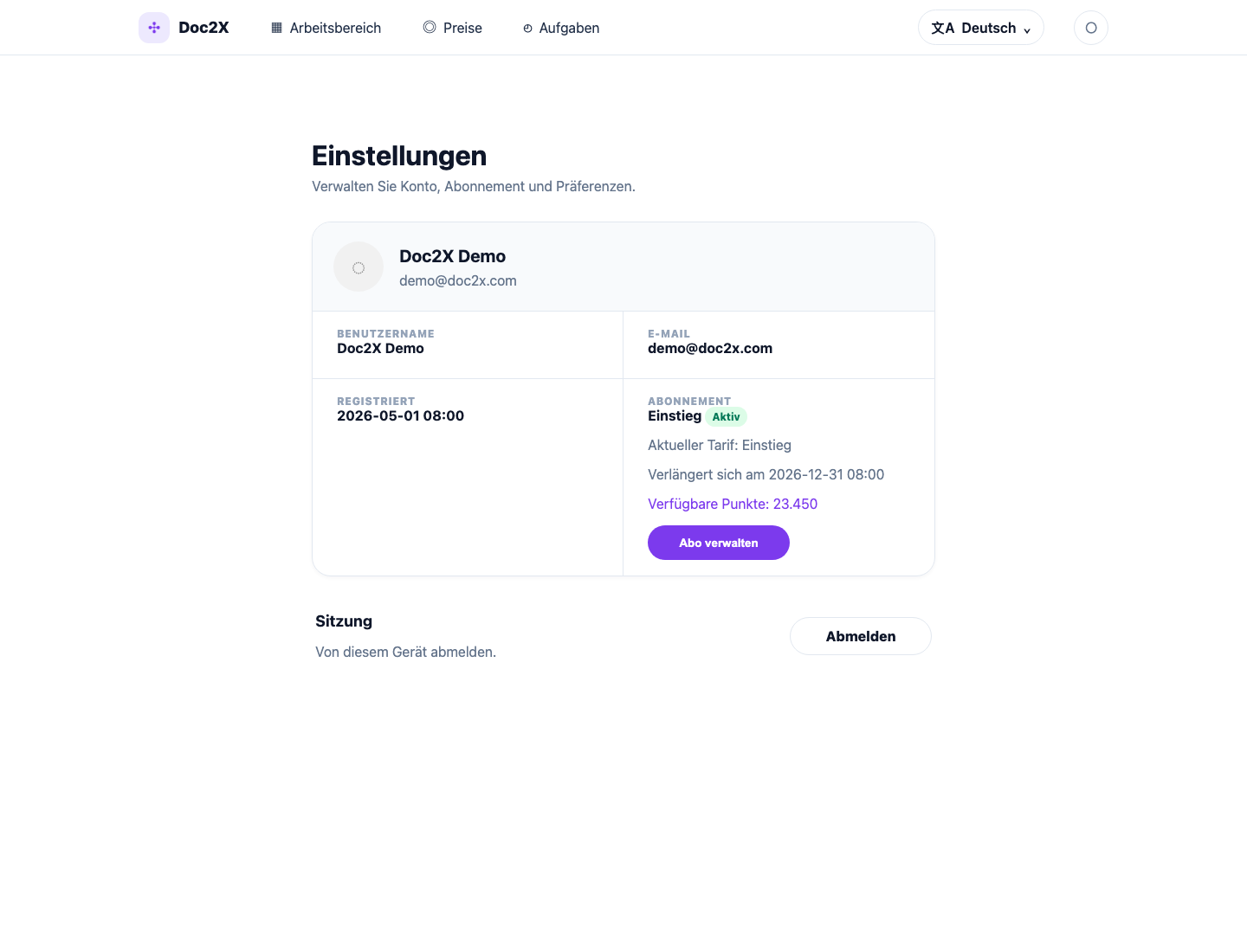 Doc2X Hilfe-Center | Doc2X Hilfecenter